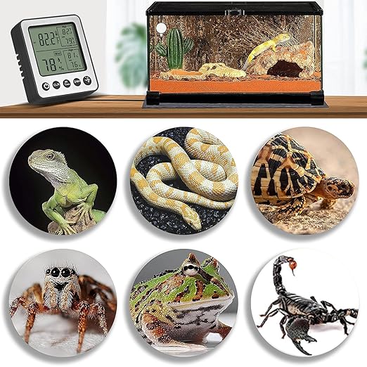 Digital Refrigerator Freezer Fridge Thermometer with Extra Sensor Digital Hygrometer max and min Before 24 Hours and All time Remember Reptile Tank Thermometer Hygrometer White zz20 - Image 7
