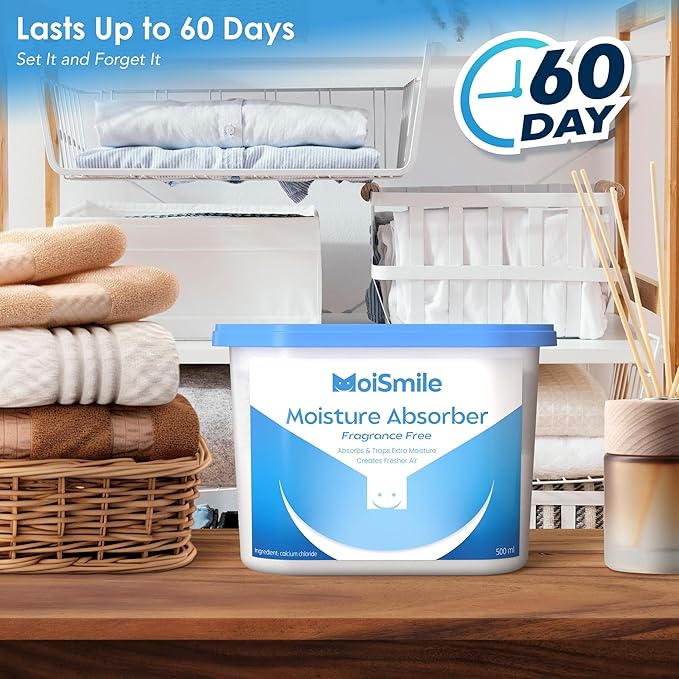 Moisture Absorbers 6 Packs, 10.8OZ Efficient Humidity Absorber ＆ Odor Eliminator Boxes, Refillable Car Dehumidifier for Closet, Bathroom, Basement＆ RV, Fragrance Free - Image 4