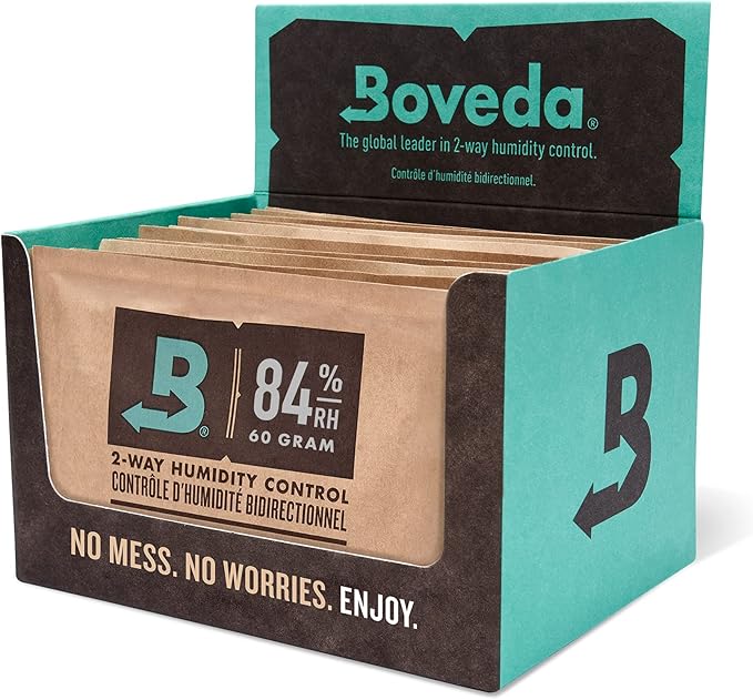 Boveda For Seasoning Two-Way Humidity Control Packs – 84% RH to Season Wood Humidifier Boxes – Size 60 – 12 Pack – Individually Wrapped Seasoning Packets - Image 7