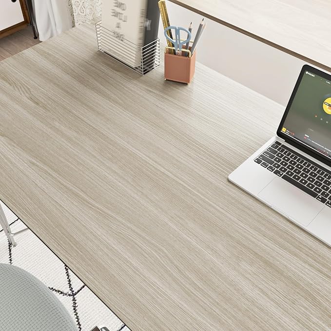 WESTICK Oak Grey Wood Contact Paper Self Adhesive Counter Top Peel and Stick Waterproof Neutral Wood Wallpaper Removable Wooden Grain Vinyl Wrap for Countertops Cabinets Kitchen Table Desk 15.8” x 78” - Image 2