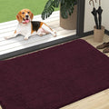 OLANLY Dog Door Mat for Muddy Paws 47x32, Absorbs Moisture and Dirt, Absorbent Non-Slip Washable Doormat, Quick Dry Chenille Mud Mat for Dogs, Entry Indoor Entryway Carpet for Inside Floor, Russet by OLANLY