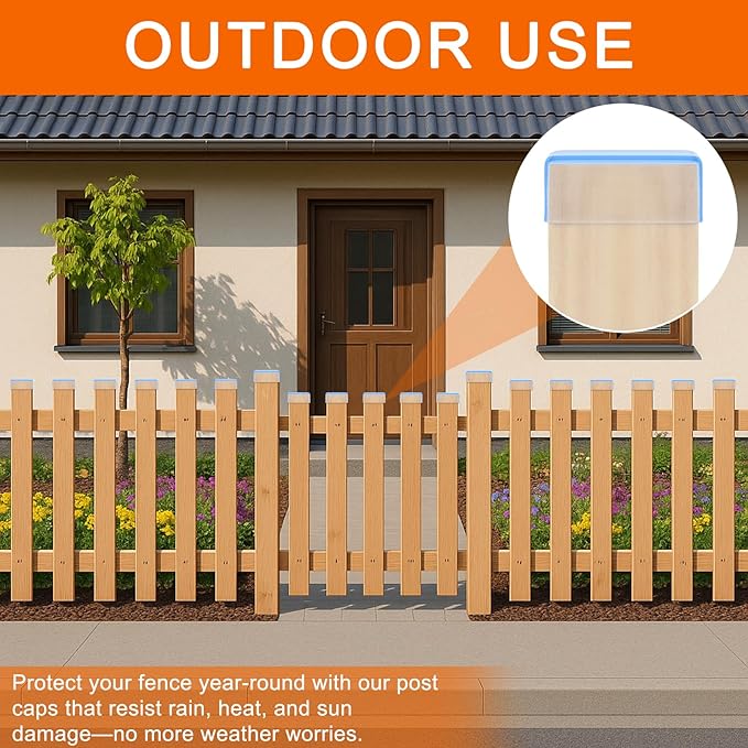 (8 PCS) 2x4 Wood Post Rubber End Caps (1.57" x 3.15") – Waterproof and Weather-Resistant Rubber Caps for Table Legs, Chair Legs, Armrests, and Outdoor Lumber Posts (Transparent) - Image 4