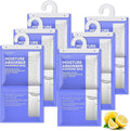 CLEVAST Moisture Absorbers Packets - 15.2 OZ, 6 Pack, Lemon Fragrance Big Dehumidifier Bags for Closet, Hanging Humidity Absorber in Wardrobes, Bedrooms, Bathrooms by CLEVAST