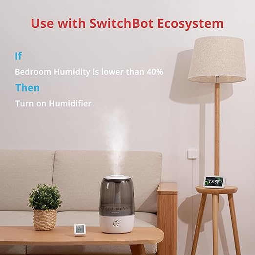SwitchBot WiFi Hygrometer Thermometer with Hub, Dewpoint/VPD/Absolute Humidity Meter, Indoor Wireless Temperature Humidity Sensor Monitor with App Control, Compatible with Alexa, Google Home, IFTTT - Image 7