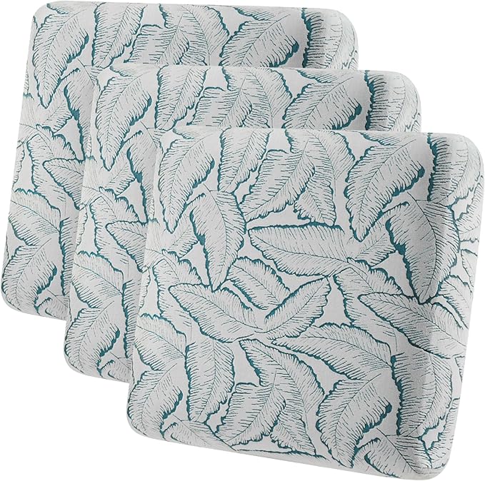 Fuloon Seat Cushion Covers, Stretch Couch Slipcovers Sofa Cushion Protective Solid Chair Slipcovers Washable Suitable for Armchair Loveseat Sofa 3 PC Blue by Fuloon