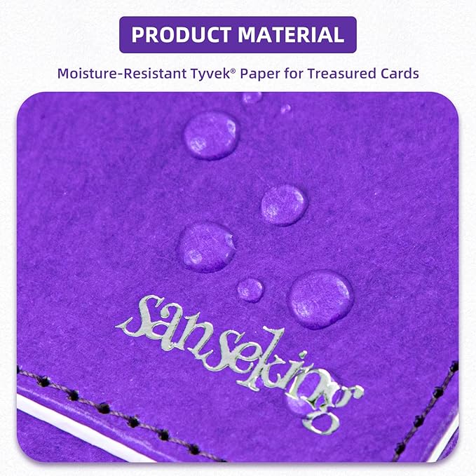 Magic Card Deck Box for MTG Single Deck Card Box fits 100+ TCG Sleeved Cards Tyvek® Paper Card Box Top Loading Card Boxes Magic Gift for MTG TCG CCG (Vertical,Purple) - Image 3