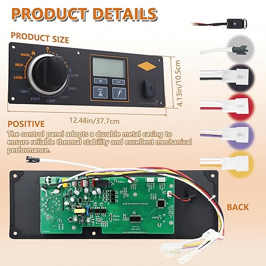 Digital Control Panel Board, Upgraded Control Kit fit for Oklahoma Joe's Wood Pellet Grills -Fit for Oklahoma Joe's Rider 600/900/Deluxe Pellet Grill, Not Fit for Large-LCD Rider DLX - Image 6
