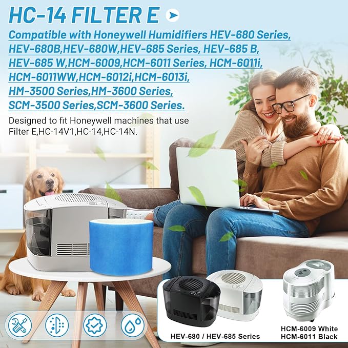 Lemige 3 Pack Upgraded HC14 Filter E Compatible with HC-14 Series HC-14V1 HC-14 HC-14N, Models HCM-6009 HCM-6011 HEV680 HEV685 Series - Image 2