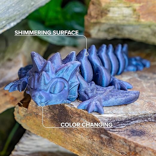 Polymaker Panchroma Blue Color Changing PLA, 1.75mm, 1KG, Glitter Starlight Twilight 3D Printer Filament, Hides Layer Lines, Easy to Print, Tangle Free, AMS Compatible, Works with Most FDM Printers - Image 4