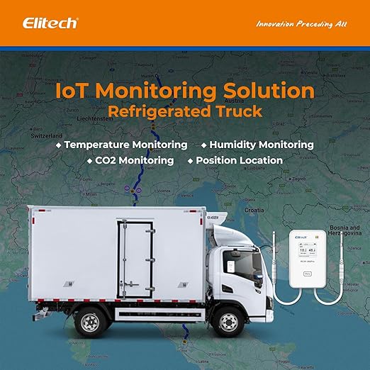 Elitech 2.4GHz/5GHz WiFi Real-Time Temperature Humidity Monitor, Dual Channel Remote Data Logger, Cloud Data Storage, SMS/Email/APP/Web Alarm, Warehouse, Pharmacy, RCW-360Pro-W-DC-5Pack - Image 5