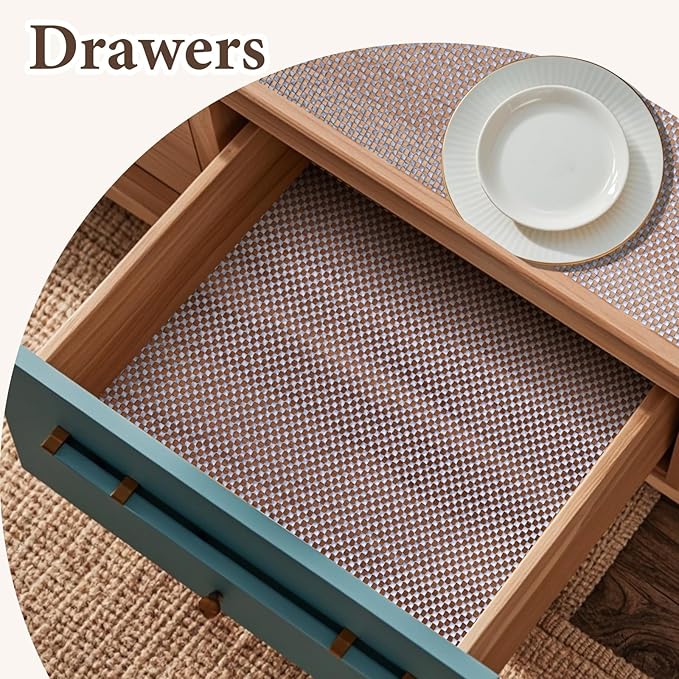 Drawer and Shelf Liner for Kitchen Cabinet: 23.6 in X 20 Ft Non Slip Waterproof Shelf Paper Non Adhesive Refrigerator Liners Light Gray Easy Liners for Bathroom - Image 2