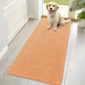 OLANLY Dog Door Mat for Muddy Paws 70x35, Absorbs Moisture and Dirt, Absorbent Non-Slip Washable Doormat, Quick Dry Chenille Mud Mat for Dogs, Entry Indoor Entryway Carpet for Inside Floor, Orange by OLANLY