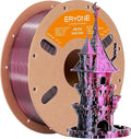ERYONE Silk Dual Color PLA Filament 3D Printer 1.75mm +/- 0.03mm, Bicolor Filament Two Tone PLA 1KG(2.2lbs) Cardboard Spool, Black&Rose Red by ERYONE