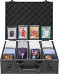 Toploaders Storage Box for 3" x 4" 35pt Rigid Card, Top Loader Storage with 7 Partition Holds 600+ Toploaders, Magnetic Card Holders by OUUTMEE