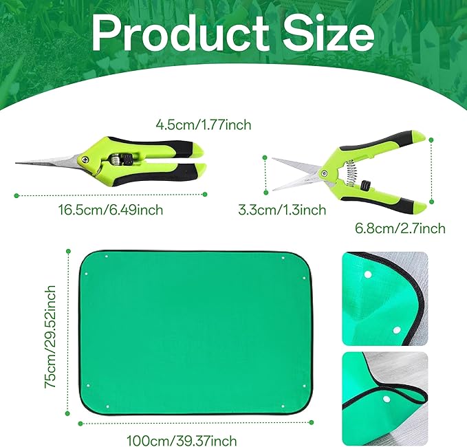5-Piece Gardening Tool Set with Repotting Mat, Mini Garden Tools for Indoor Plants, Waterproof Potting Mat, Garden Gifts for Women & Men, Succulent Tools Set - Image 7