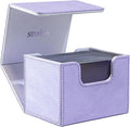 Magic Card Deck Box for MTG Single Deck Card Box fits 100+ TCG Sleeved Cards Tyvek® Paper Card Box Top Loading Card Boxes Magic Gift for MTG TCG CCG (Horizontal,Light Purple) by Sanseking
