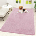 OLANLY Dog Door Mat for Muddy Paws 59x35, Absorbs Moisture and Dirt, Absorbent Non-Slip Washable Doormat, Quick Dry Chenille Mud Mat for Dogs, Entry Indoor Entryway Carpet for Inside Floor, Dusty Rose by OLANLY