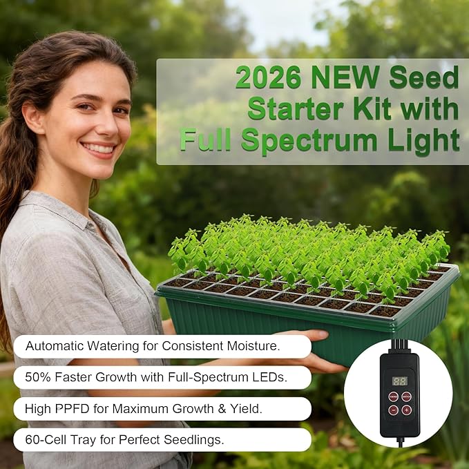 TONYFUL Seed Starter Tray with Grow Light, 120-Cell Seed Starter Kit with 4.07” Humidity Dome, Indoor Seedling Starter Tray, Seed Starting Tray for Plant Germination, Seeds Growing - Image 8