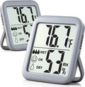 Antonki 2 Pack Room Thermometer for Home, Hygrometer Indoor Humidity Meter Gauge, Digital Temperature and Humidity Sensor Monitor for House, Terrarium, Incubator, Greenhouse - Battery Included by Antonki