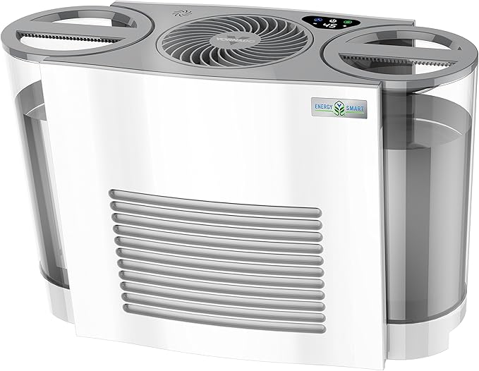 Vornado EVDC500 Energy Smart Evaporative Humidifier with Automatic Shut-off, 2 Gallon Capacity, LED Display & MD1-0002 Replacement Humidifier Wick (2-Pack),White - Image 2