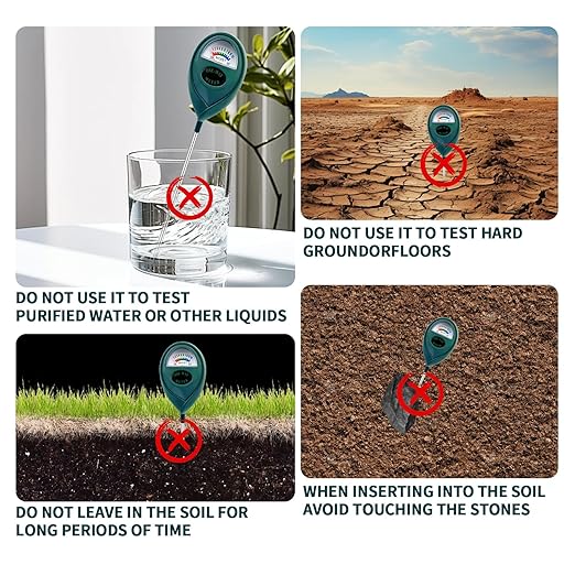 Green Soil Moisture Meter, Soil Tester, Moisture Meter Plants, Soil Moisture Tester, Soil Water Tester for Plants, Plant Moisture Monitor, No Battery Needed - Image 8