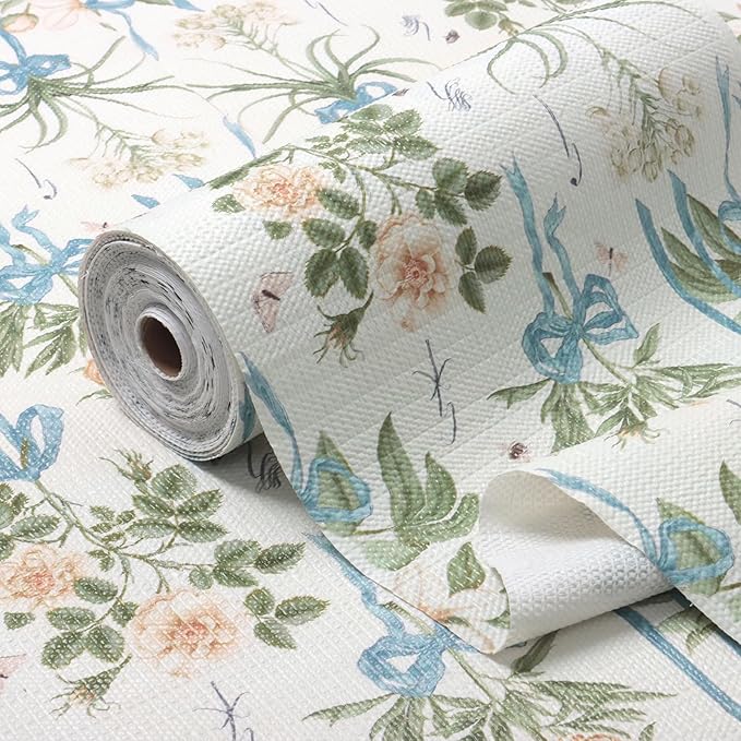 Drawer and Shelf Liner for Kitchen Cabinets Non Adhesive Cabinet Liners Floral Shelf Liners Strong Grip Non-Slip Drawer Liner Waterproof Easy to Clean Cupboard Shelves Dresser Liner 15.7IN x 10FT by Tatyanna