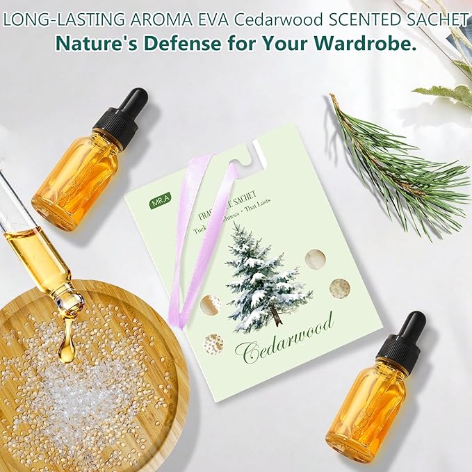 13 Packs Cedar Sachet Bags for Drawer and Closet, Fresh Scents Drawer Deodorizers Long Lasting Air Freshener for Home House Fragrance, Cedar for Closets Car Air Frehener - Image 4