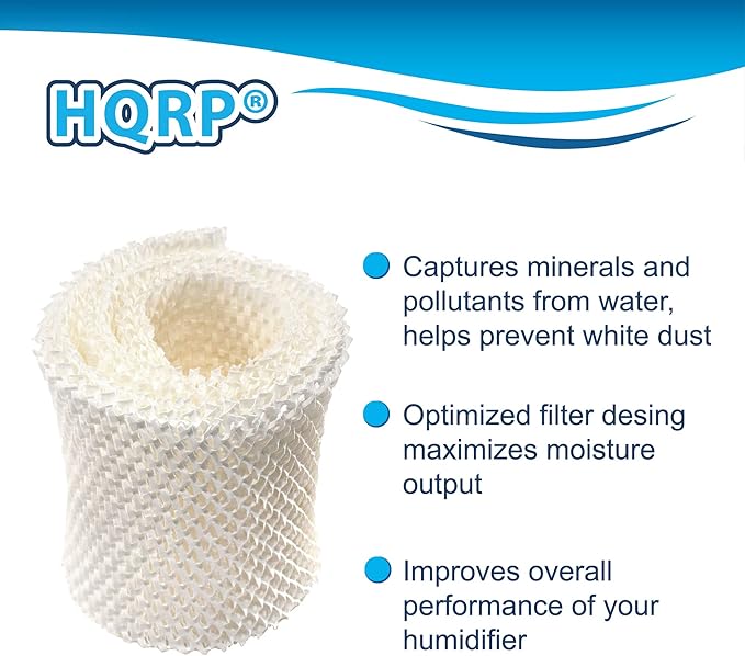 HQRP 4-Pack WF1 Wick Filter for Kaz 885 3000 3300 3400 EV710, Emerson HD200 HD300 HD400 HD1021 Evaporative Humidifers, WF-1 HDF1 K01 UFK01 Replacement - Image 3