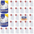 Wallaby 5 gram (500 Packets) Food Safe Pure White Silica Gel Desiccant Dehumidifier Packs - Rechargeable & Coated Moisture Absorbers - Protects Against Moisture Damage - (Packed in 100x Sets of 5) by WallabyGoods