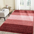 Smiry Dog Door Mat for Muddy Paws, Absorbs Moisture and Dirt, Low-Profile Entryway Mat with Non-Slip Backing, Entry Indoor Outdoor Doormat for Inside Floor (71x47 Inches, Burgundy, Striped) by Smiry