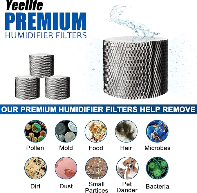 4 Pack HWF64 Humidifier Filter for Sunbeam Humidifier Filter B, SCM1746, Compatible with Holmes HM1730, HM1745, HM1746 - Image 4