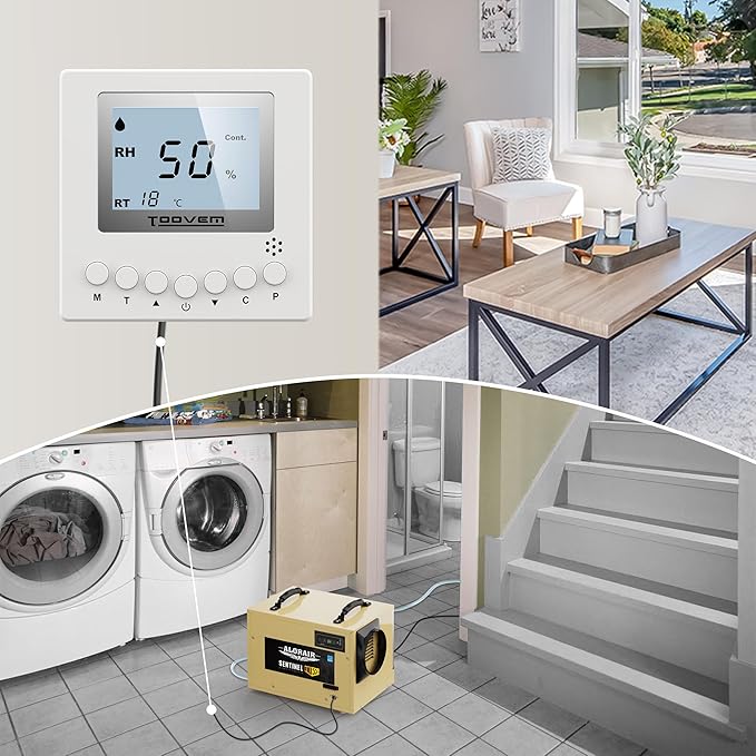 ALORAIR 120 PPD Commercial Dehumidifier, with Drain Hose for Crawl Spaces, Basements, Industry Water Damage Unit, cETL Listed, Compact, Auto Defrost Crawlspaces Dehumidifiers, Gold - Image 3