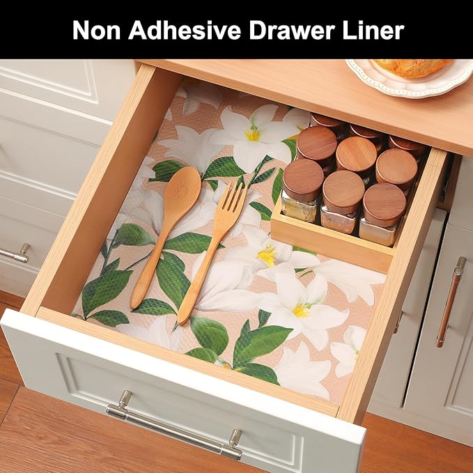 Cooyes Shelf Liner – Premium Non-Adhesive Cabinet & Drawer Liner for Kitchen – Waterproof Shelf Paper with Modern Pattern – Durable EVA Cabinet Mat – Easy to Cut （12" W x 120" L） - Image 4