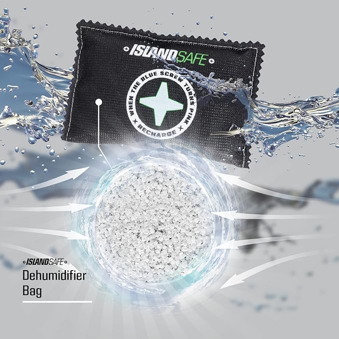Safe Moisture Absorber Dehumidifier Bag, Rechargeable Desiccant Moisture Absorbing Packet for Safes, Cabinets, Home Closets, Car, Black (1Pack, 6x4inch) - Image 2