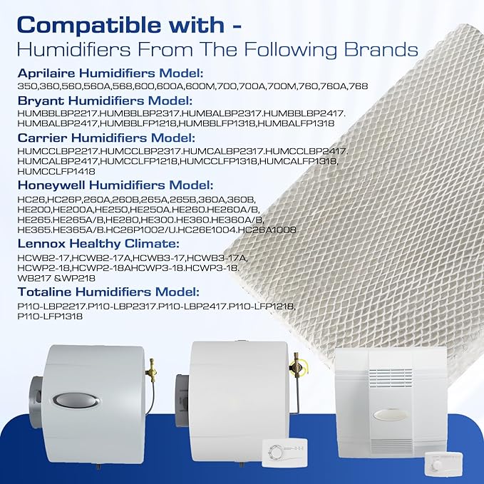 4 Pack 35 Water Panel Humidifier Filter Replacement 10" x 13" - Compatible with April.aire Humidifier 300 350 360 560 560A 568 600 600A 700 700A 700M 760 760A 768 April.aire Whole House Humidifier - Image 7