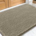 OLANLY Dog Door Mat for Muddy Paws 34x21, Absorbs Moisture and Dirt, Absorbent Non-Slip Washable Doormat, Quick Dry Chenille Mud Mat, Entry Indoor Entryway Carpet for Inside Floor, Warm Taupe by OLANLY