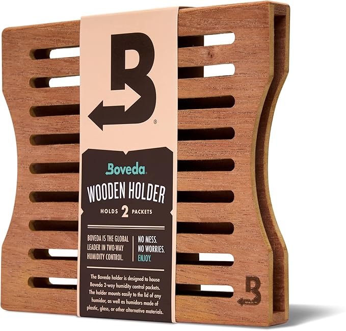 Boveda Cedar Wood Humidity Pack Holder for Storage Box - For Use With Two Size 60 Boveda Packs (Sold Separately) - Includes Magnetic and Removable Tape Mounting Kits – 1 Count - Image 6