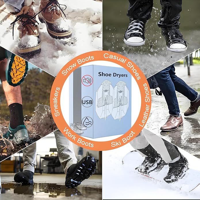 Shoe Dryer and Deodorizer, Boot Warmer & Mute Mode Heating Moisture Remover, Portable Boot Dryer, Fast Drying for Smelly Shoes, Gym Shoes, Athletic Footwear(US Sizes 5-14) Travel Reduce Odors Solution - Image 7