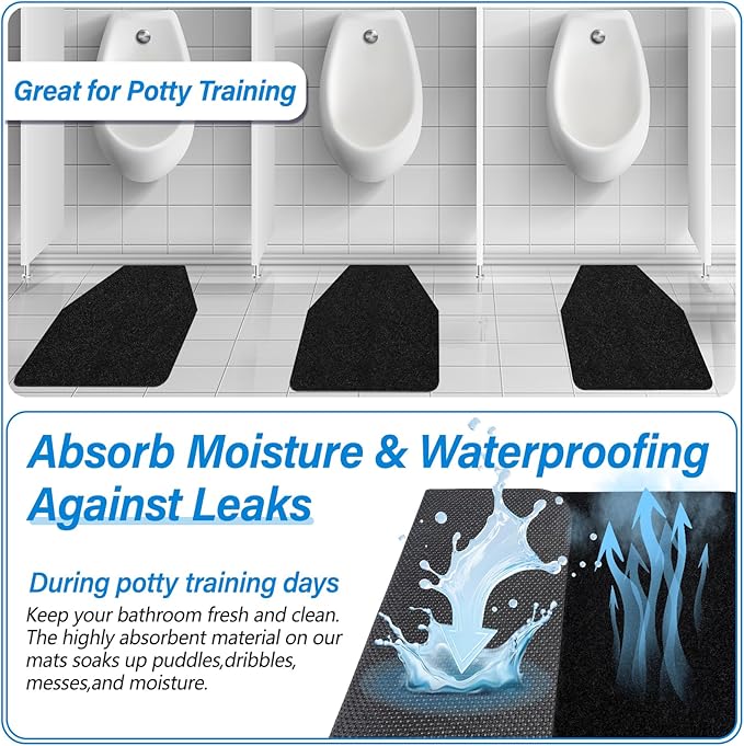 Urinal Mats for Men Bathroom,Urinal Floor Mats,Non-Slip Water Deodorization Urinal Mats,Disposable Urinal Mats for Men Bathroom,Mens Urinal Carpets Large 17Inch x 20.5Inch - Image 5