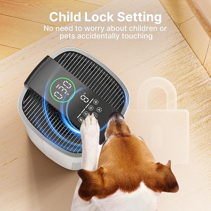 Air Purifiers for Home Large Room Up to 3600 Ft² with PM 2.5 Air Laser Sensor, HEPA 4-in-1 Filter for Airborne Particles, Sleep Mode for Allergies, Pet Hair in Bedroom, MR7566-WF, White, 1Pack+3Modes - Image 7