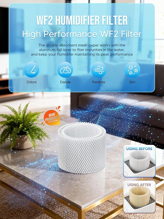 WF2 Humidifier Filter Replacement for Vicks V3500 V3100 V3600 V3900 V3700 VEV320 & Kaz 3020 Cool Mist Humidifiers Pack of 6, By NISHCON - Image 7