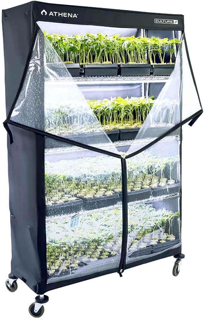 Athena Culture VPDome Indoor Greenhouse for Seed Starting, Plant Propagation & Cloning | Durable Fabric Humidity Dome for 48x72x18 Wire Rack (Rack Not Included) by Athena