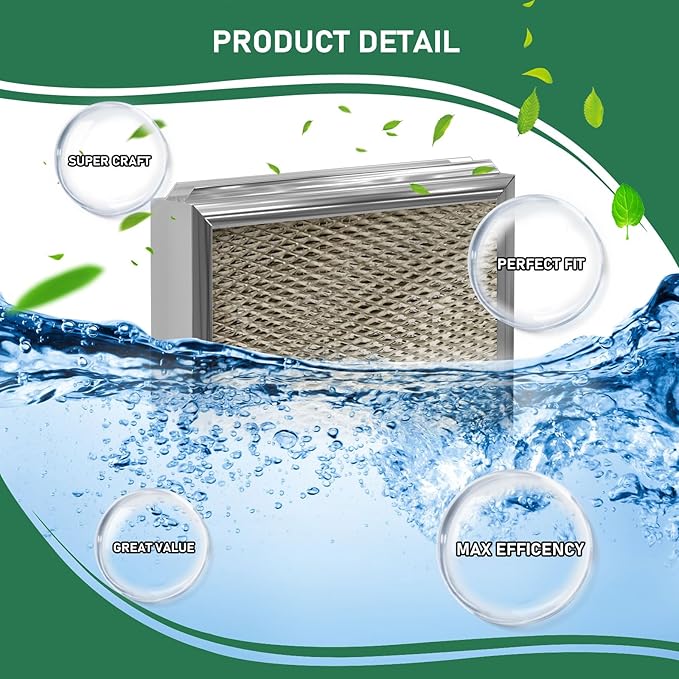 Carmerny 990-13 Humidifier Vapor Water Pad Filter Compatible with GeneralAire 990-13 G13 Humidifier Replacement Evaporator Pad Media Filter for Models 709 990 1040 1042 1137 SL16, GFI #7002, 3-Pack - Image 4