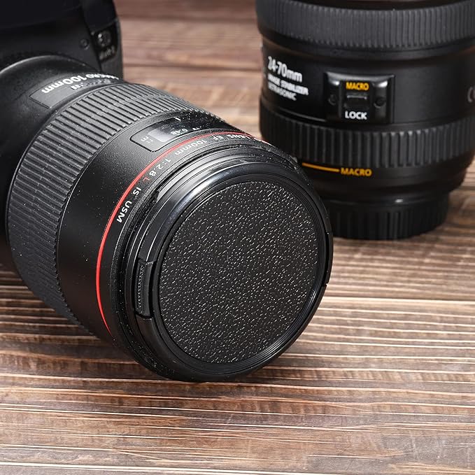 PATIKIL Camera Lens Cap, 2 Pack Sides Pinch Front Lens Cover with Microfiber Cleaning Cloth for 37mm Thread Universal DSLR Lenses for Nikon, for Fujifilm, for Pentax, for Leica - Image 6