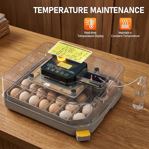 Winado Incubators for Hatching Eggs, 48 Egg Incubator with Automatic Egg Turning, Temperature & Humidity Control, Egg Candler, Automatic Water Filling and Day Counter for Eggs Hatching - Image 2