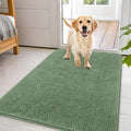 OLANLY Dog Door Mat for Muddy Paws 44x32, Absorbs Moisture and Dirt, Absorbent Non-Slip Washable Doormat, Quick Dry Chenille Mud Mat, Entry Indoor Entryway Carpet for Inside Floor, Olive Green by OLANLY