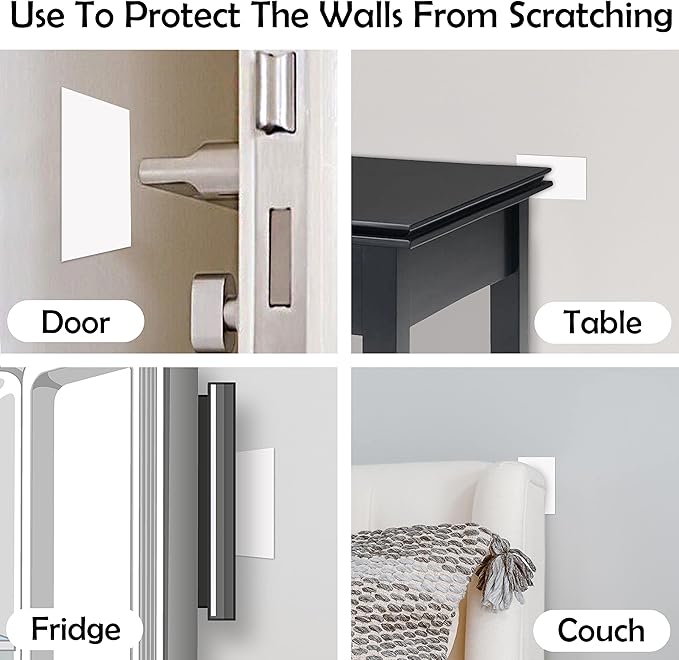 Rubber Bond Self-Adhesive Rubber Wall Outlet Cover Plate 5 Pack - Easy to Apply Peel & Stick Drywall Hole Patch - 5x3 Inch Screwless Blank Wall Plate Cover - Premium Rubber Wall Hole Cover (White) - Image 6