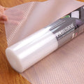 Clear Shelf Liners for Kitchen Cabinets: Waterproof Non-Adhesive Bathroom Shelf Paper - 17.7" W x 300" L Easy to Cut & Clean Translucent Pantry Cupboard Drawer Liner for Refrigerator Shelves by PABUSIOR