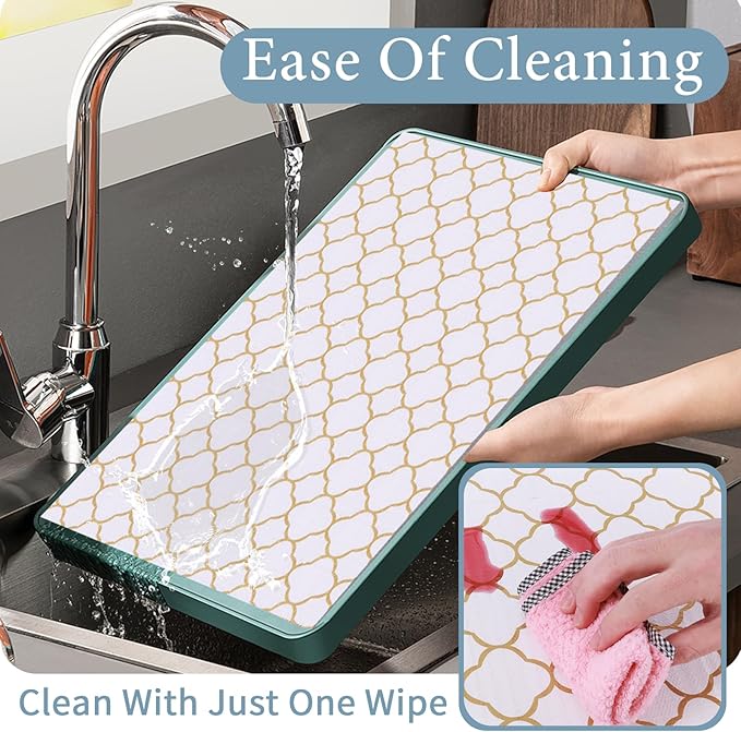 Shelf Drawer Liners for Kitchen Cabinets Non Adhesive Drawer Liner Thickened Refrigerator Liner Gold Quatrefoil Strong Non-Slip Paper for Tool Box with Knife and Tape Measure,11.8 x 118 Inches - Image 4