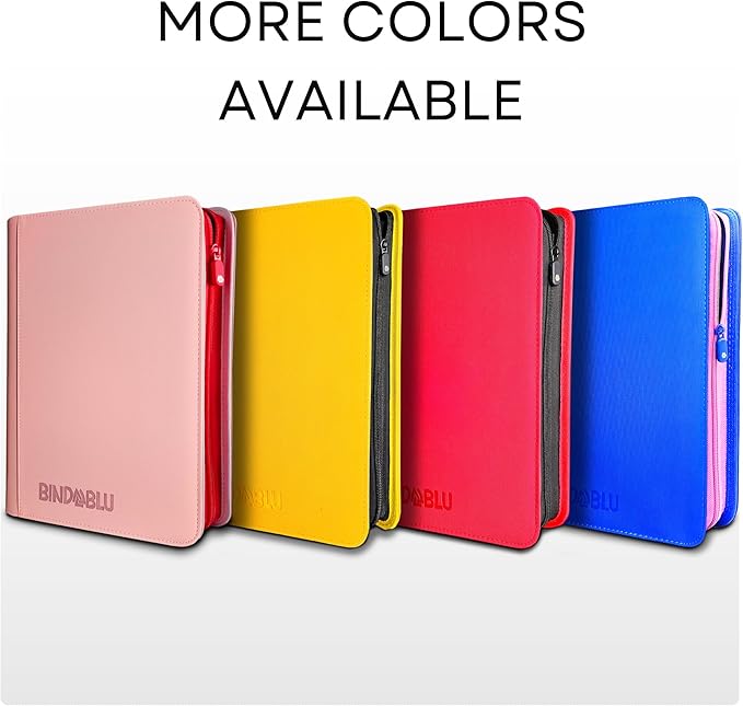 9 Pocket Trading Card Zip Binder - 360 Side Loading Pocket Binder for Colletible Games, Sport, TCG - Trading Card Binder - Gift Card holder for Boys and Girls - Yellow card binder - Image 6